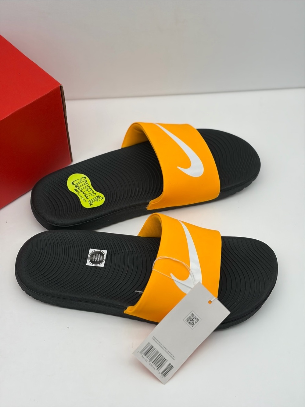 Nike  Slide Sandals LASER ORANGE/WHITE-BLACK - Picture 4 of 9